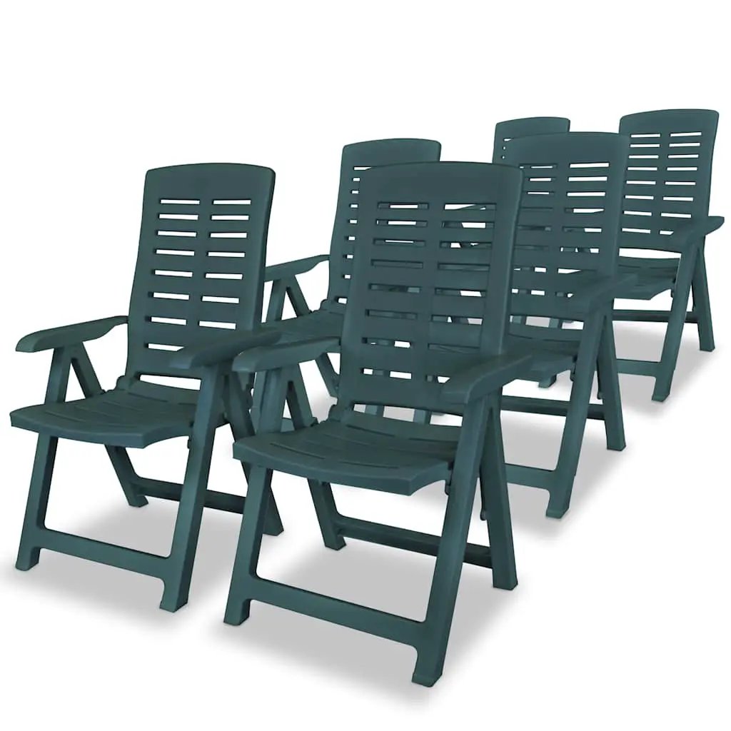 vidaXL vidaXL Reclining Garden Chairs 2 pcs Plastic White - Garden Chairs