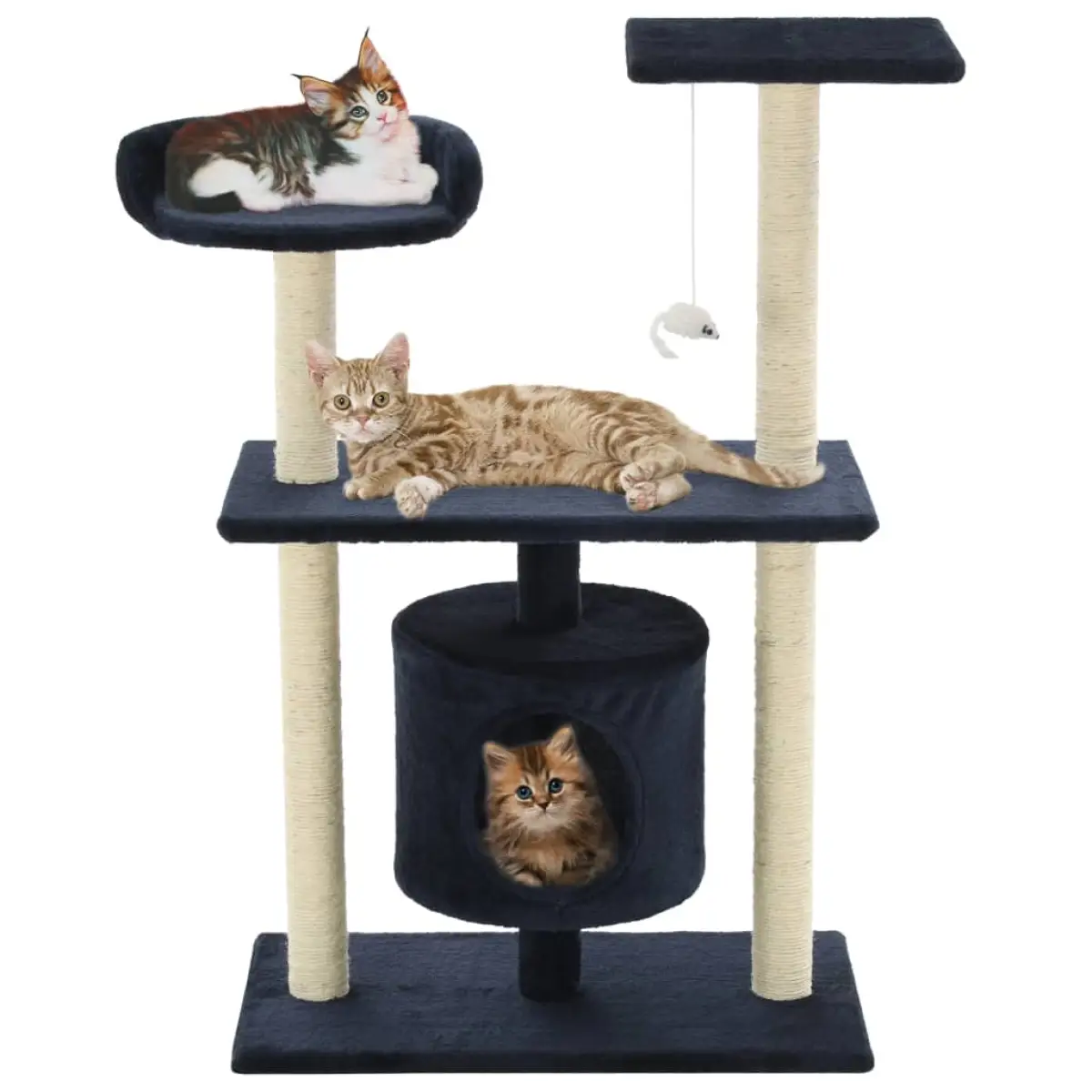 vidaXL vidaXL Cat Tree with Sisal Scratching Posts 95 cm Grey - Cat Tree