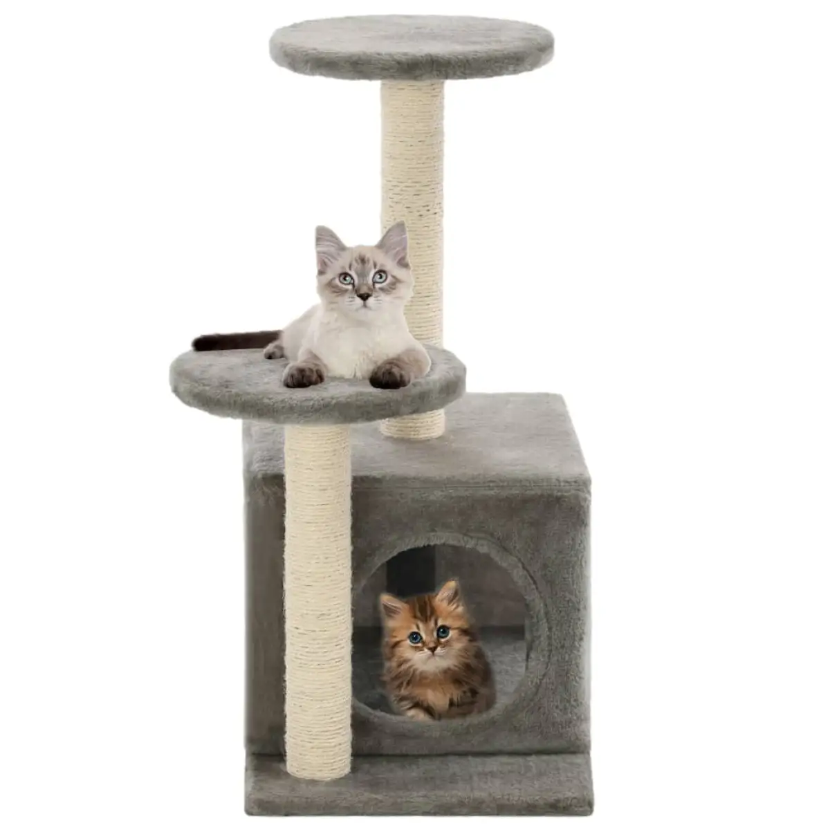vidaXL vidaXL Cat Tree with Sisal Scratching Posts 60 cm Grey - Cat Tree