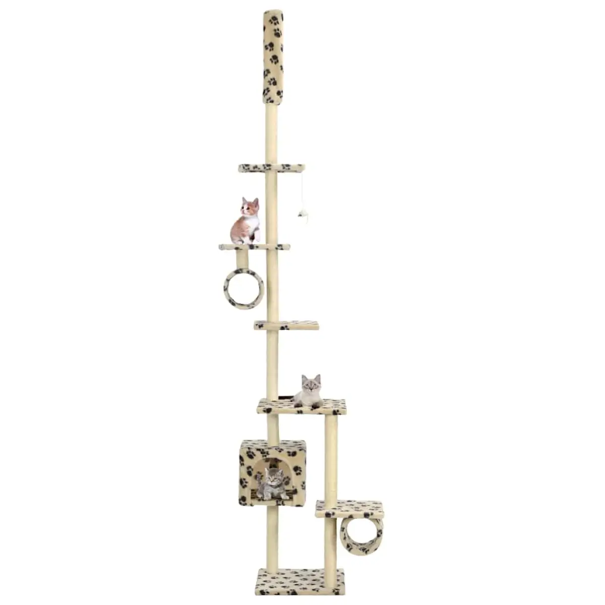 vidaXL vidaXL Cat Tree with Sisal Scratching Posts 260 cm Grey - Cat Tree