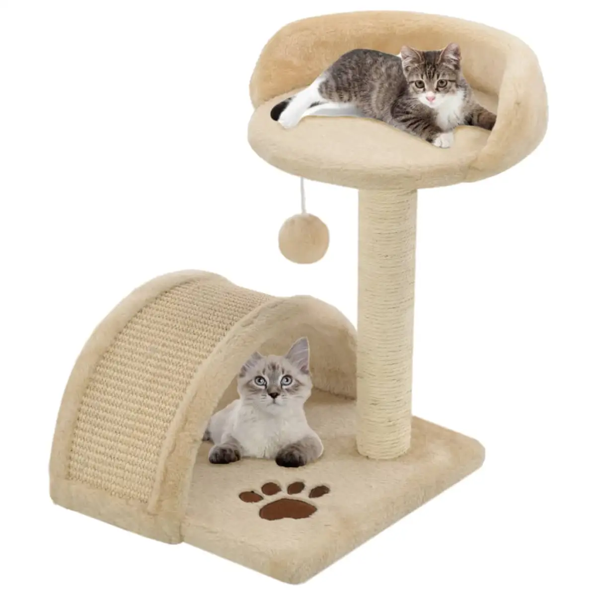 vidaXL vidaXL Cat Tree with Sisal Scratching Post 40 cm Beige and Brown - Cat Tree