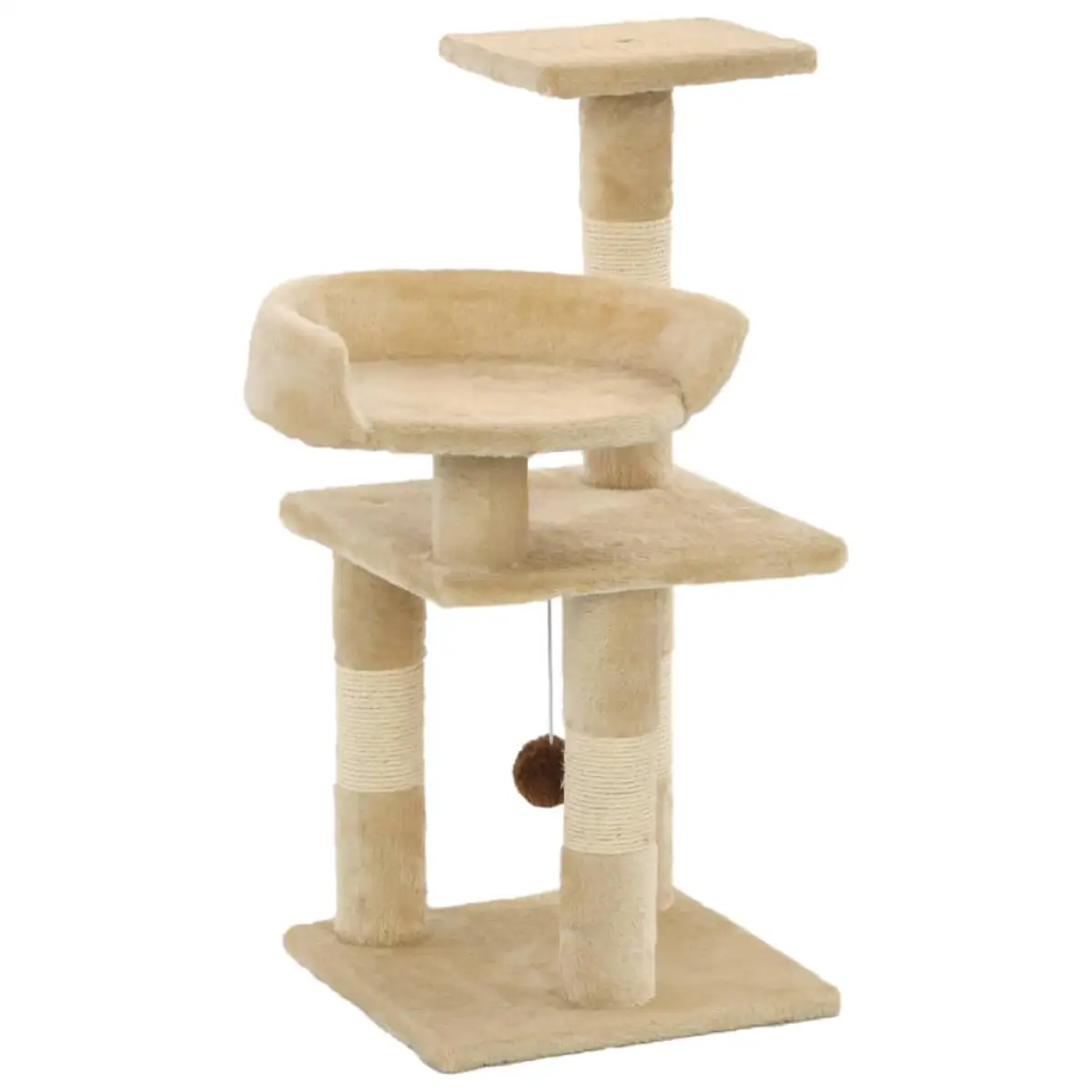 vidaXL vidaXL Cat Tree with Sisal Scratching Posts 65 cm Grey - Cat Tree