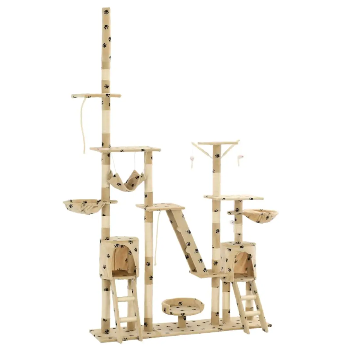 vidaXL vidaXL Cat Tree with Sisal Scratching Posts 230-250 cm Grey - Cat Tree