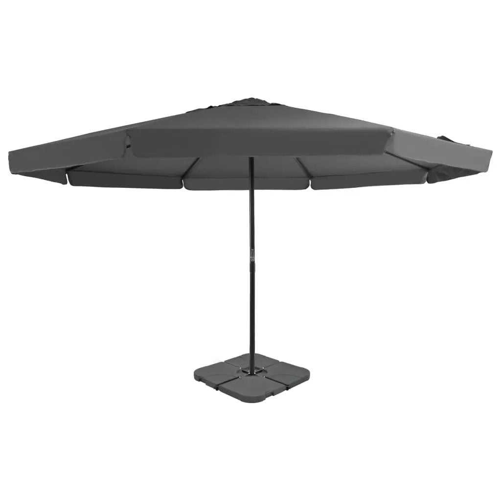 vidaXL vidaXL Garden Parasol with Portable Base Anthracite - Parasol