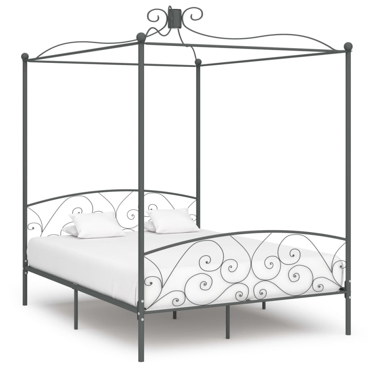 vidaXL Bed Frame | White | Metal | Single | Tough | Bed Frame | Rectangular - from vidaXL