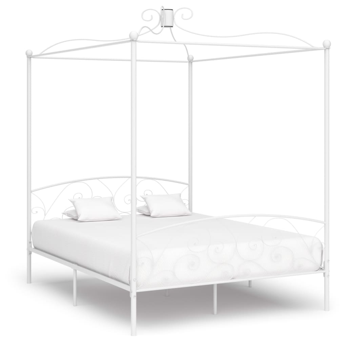 vidaXL Bed Frame | White | Metal | Single | Tough | Bed Frame | Rectangular - from vidaXL