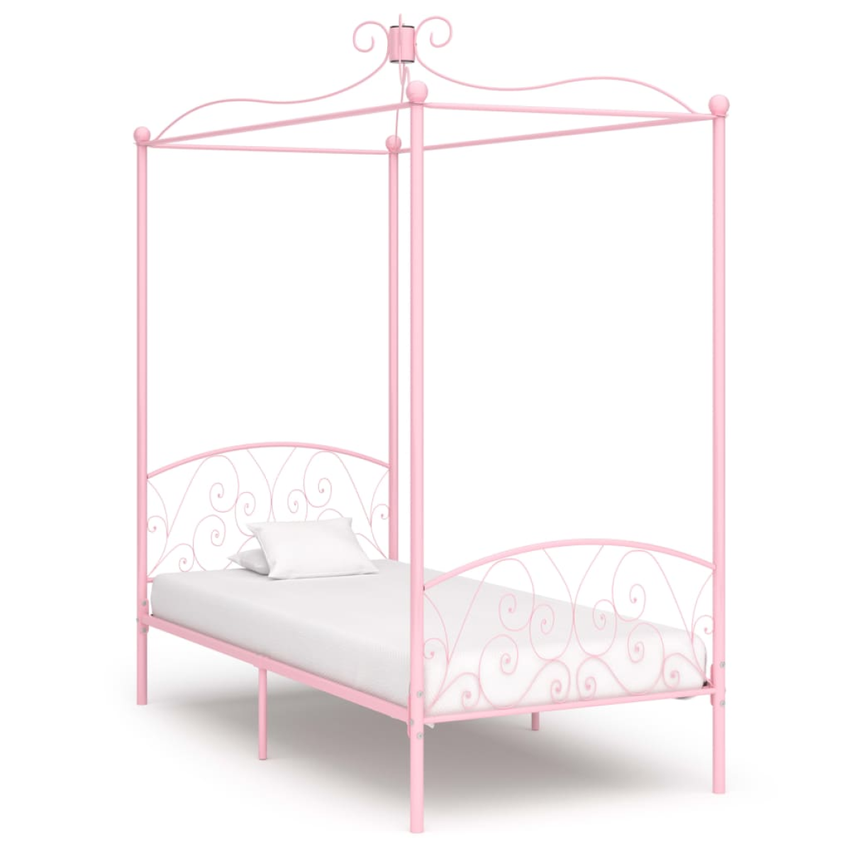 vidaXL Bed Frame | White | Metal | Single | Tough | Bed Frame | Rectangular - from vidaXL