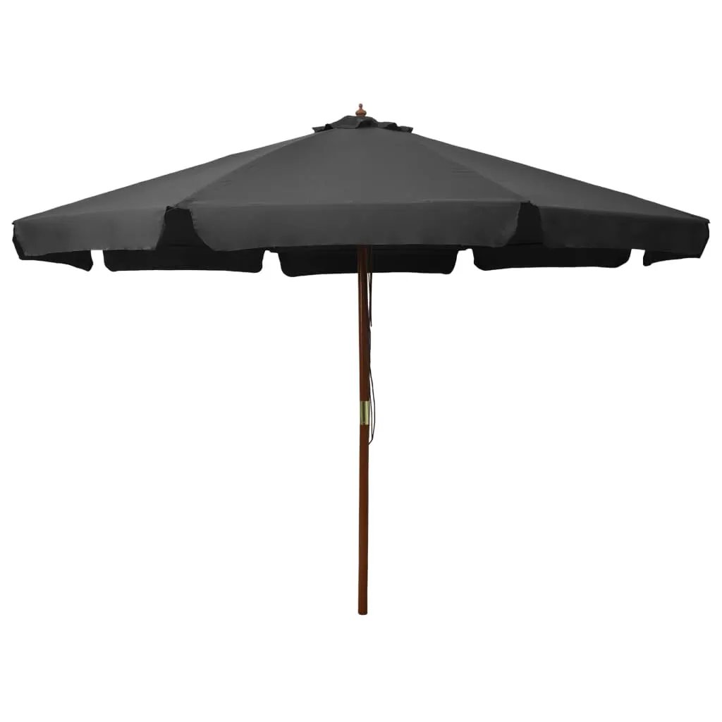 vidaXL vidaXL Garden Parasol with Wooden Pole 330 cm Sand White - Parasol