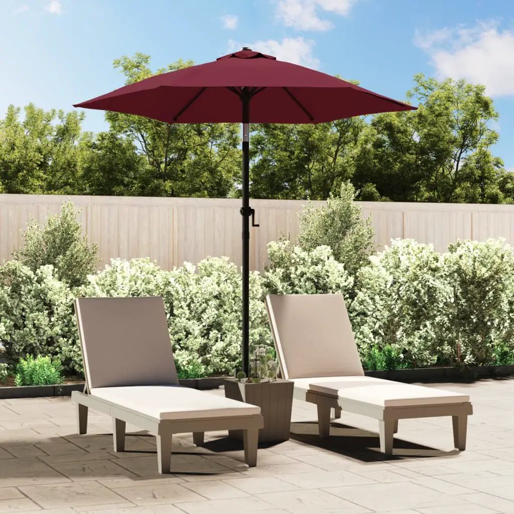 vidaXL vidaXL Garden Parasol Burgundy 200x224 cm Aluminium - Parasol