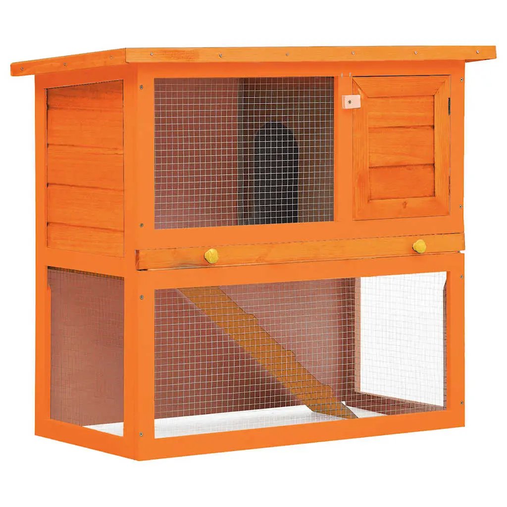 vidaXL Outdoor Rabbit Hutch Small Animal House Pet Cage 1 Door Wood - from vidaXL