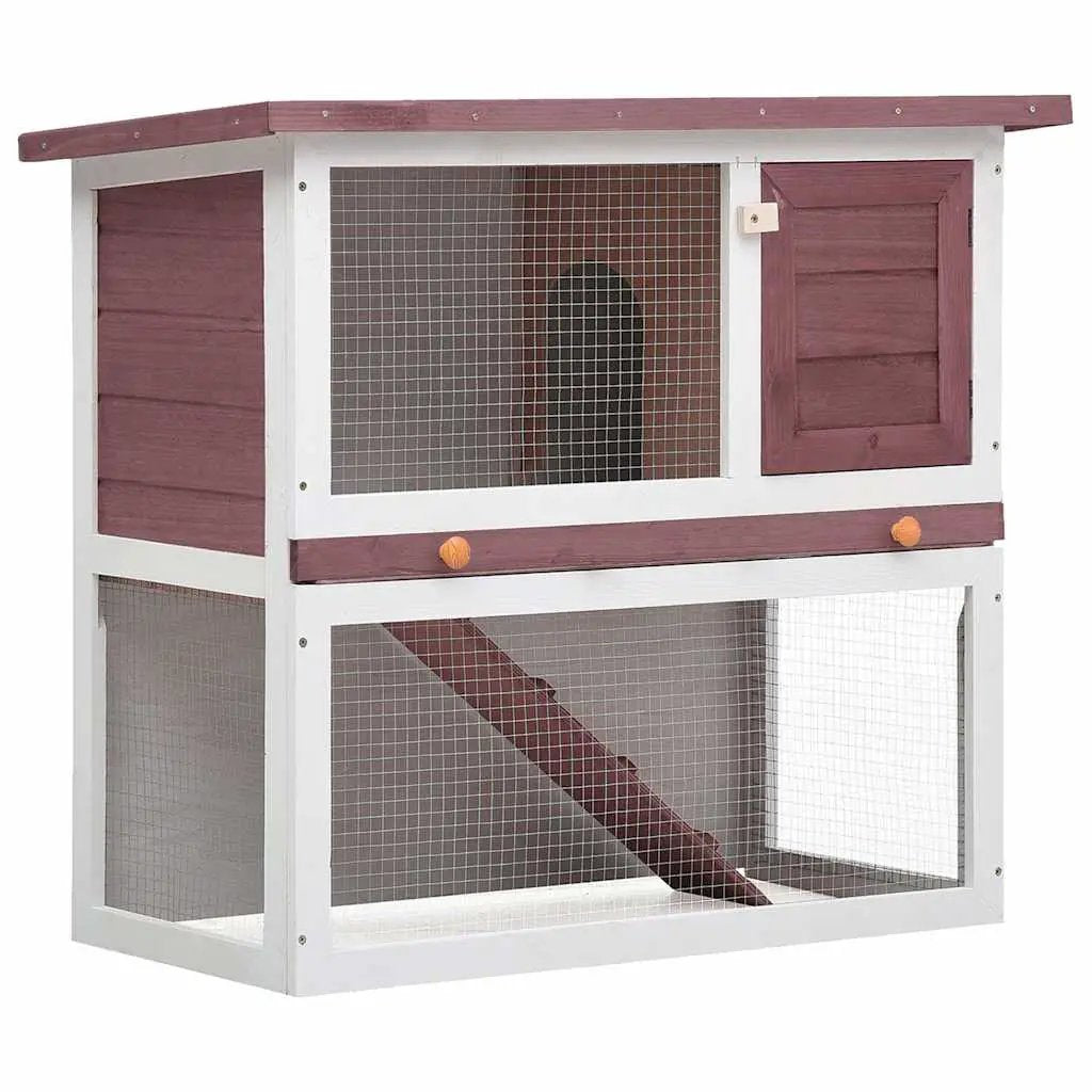 vidaXL Outdoor Rabbit Hutch Small Animal House Pet Cage 1 Door Wood - from vidaXL