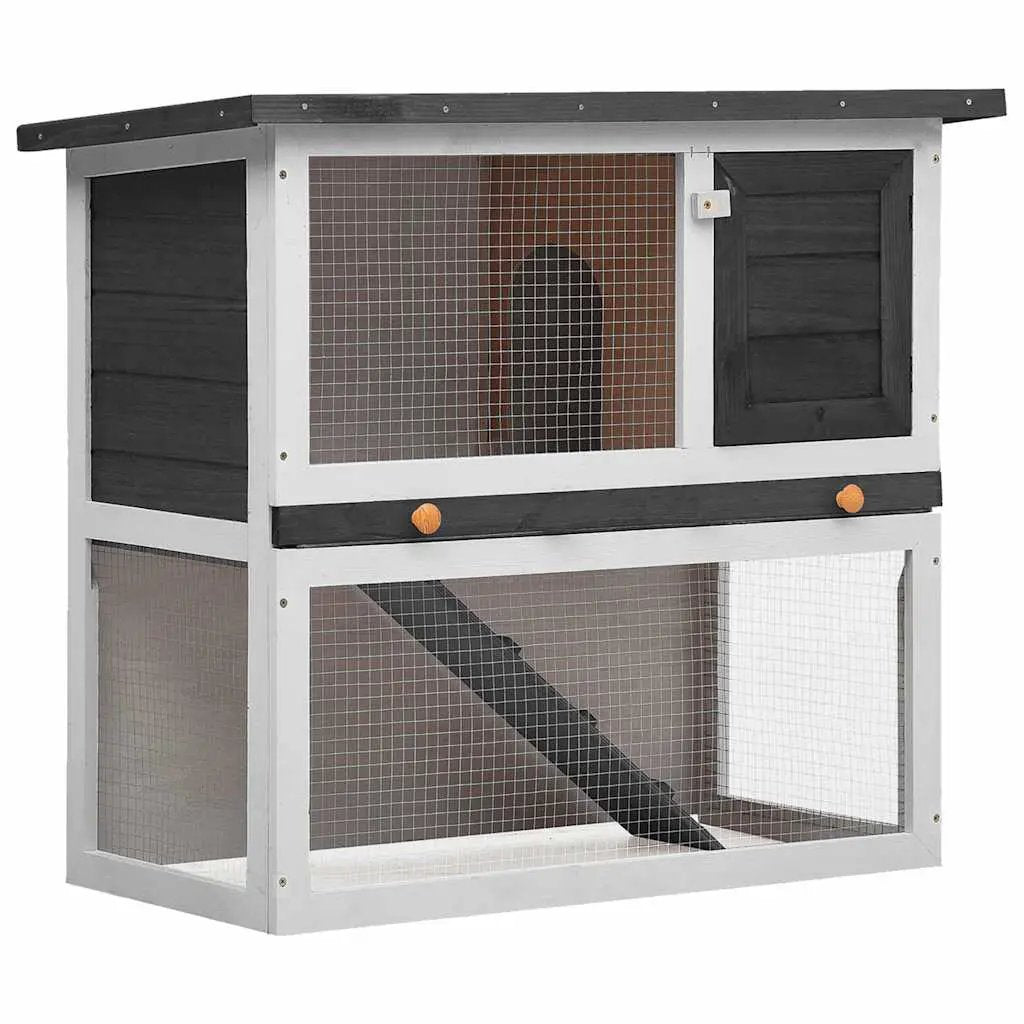 vidaXL Outdoor Rabbit Hutch Small Animal House Pet Cage 1 Door Wood - from vidaXL