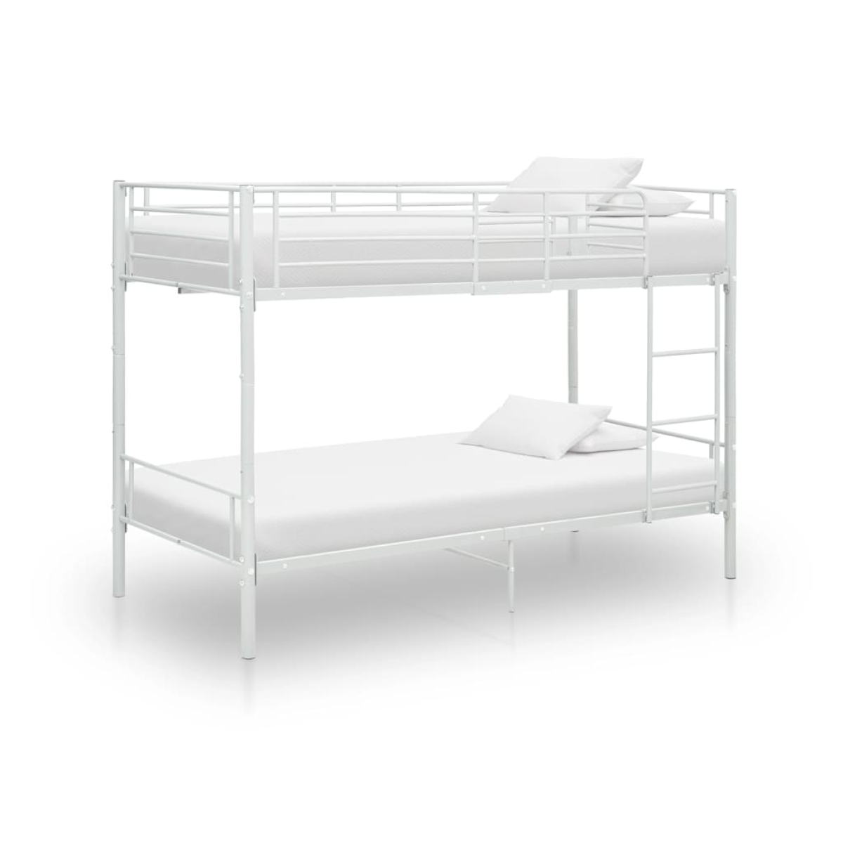 vidaXL Bunk Bed | White | Metal | Twin | Sturdy | Bunk Bed | Rectangular - from vidaXL