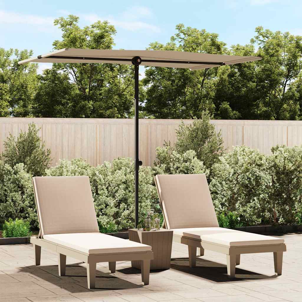 vidaXL vidaXL Garden Parasol with Aluminium Pole 180x110 cm Green - Parasol