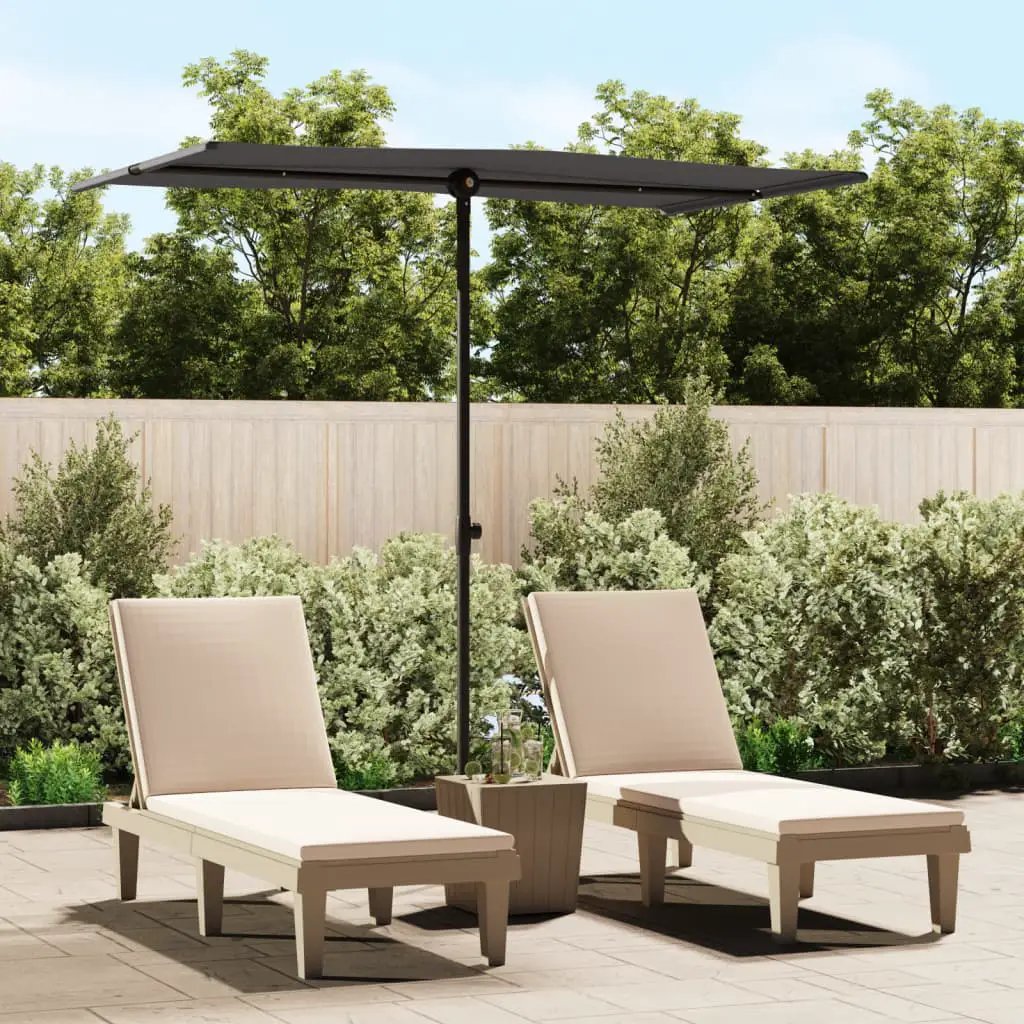 vidaXL vidaXL Garden Parasol with Aluminium Pole 180x110 cm Green - Parasol