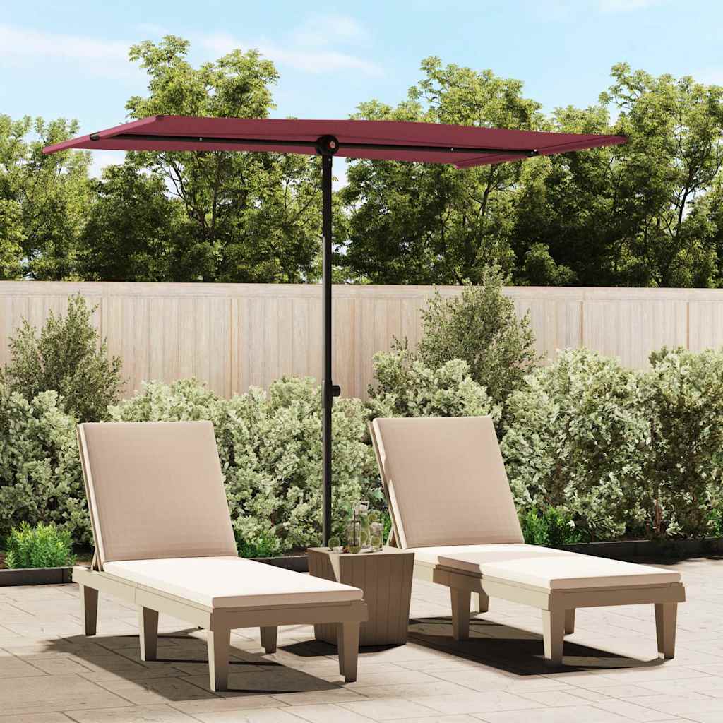 vidaXL vidaXL Garden Parasol with Aluminium Pole 180x110 cm Green - Parasol