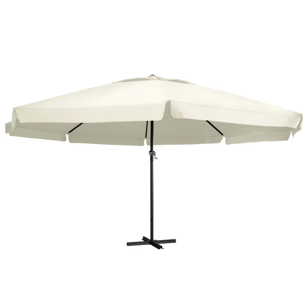 vidaXL vidaXL Garden Parasol with Aluminium Pole 500 cm Black - Parasol