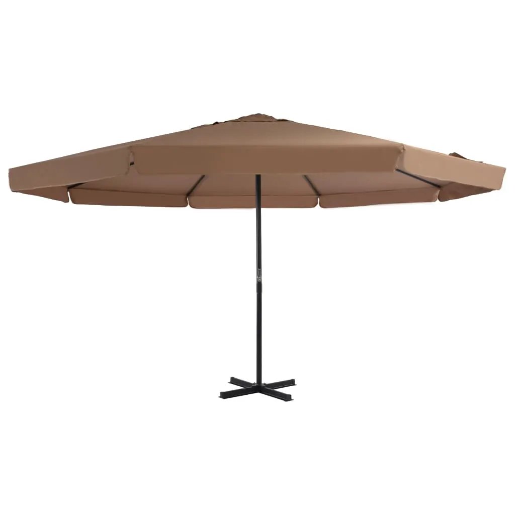 vidaXL vidaXL Garden Parasol with Aluminium Pole 500 cm Black - Parasol