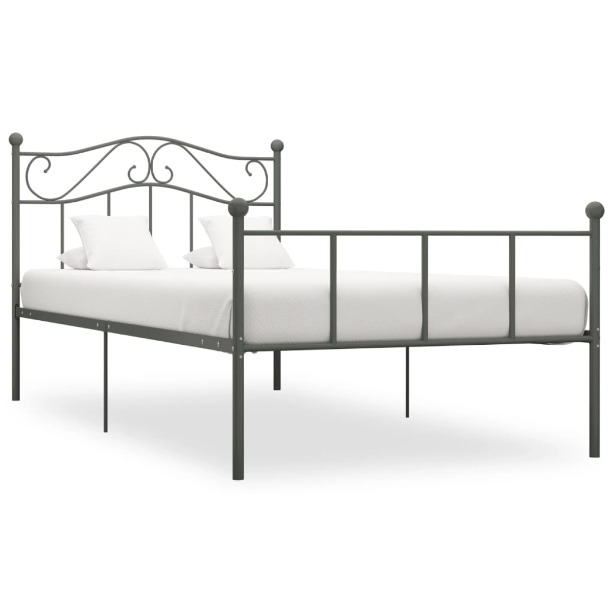 vidaXL Bed Frame | White | Metal | Single | Durable | Bed Frame | Rectangular - from vidaXL