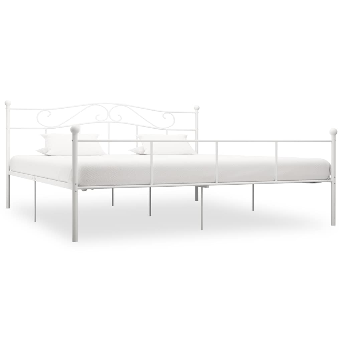 vidaXL Bed Frame | White | Metal | Single | Durable | Bed Frame | Rectangular - from vidaXL