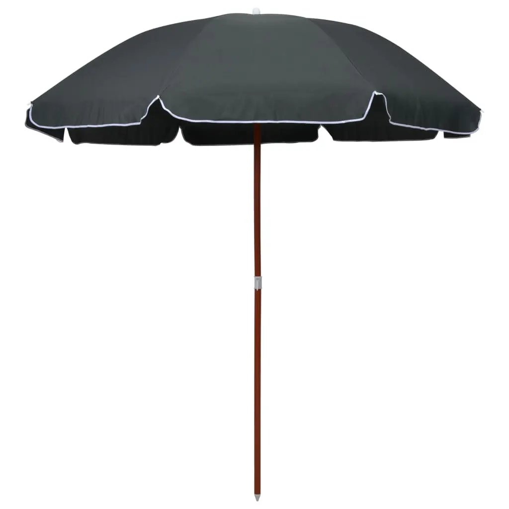 vidaXL vidaXL Garden Parasol with Steel Pole 180 cm Sand - Parasol