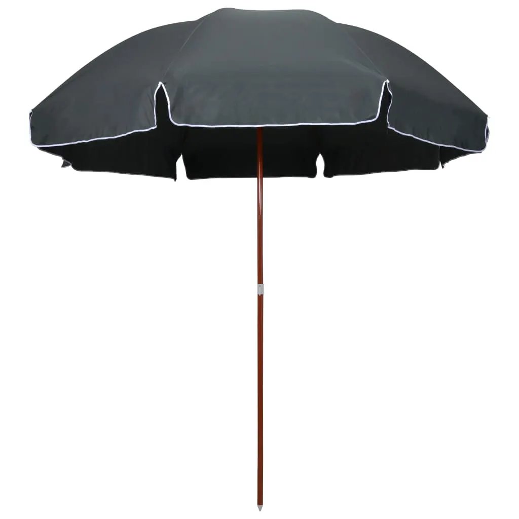 vidaXL vidaXL Garden Parasol with Steel Pole 180 cm Sand - Parasol
