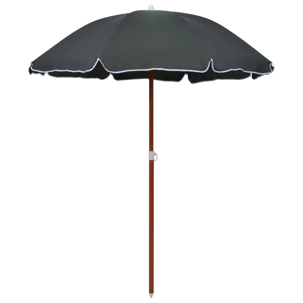 vidaXL vidaXL Garden Parasol with Steel Pole 180 cm Sand - Parasol
