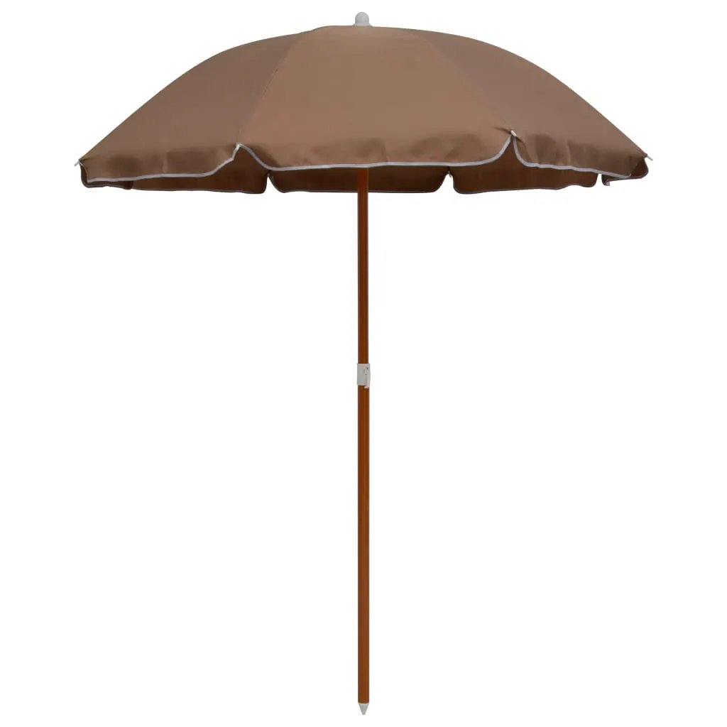 vidaXL vidaXL Garden Parasol with Steel Pole 180 cm Sand - Parasol