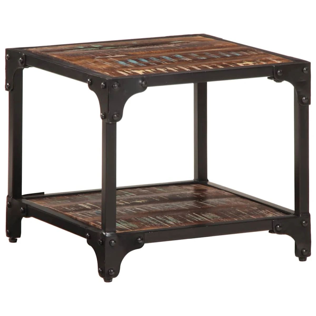 VidaXL Industrial Coffee Table 60x60x35 cm Solid Mango Wood Durable Living Room Decor by vidaXL