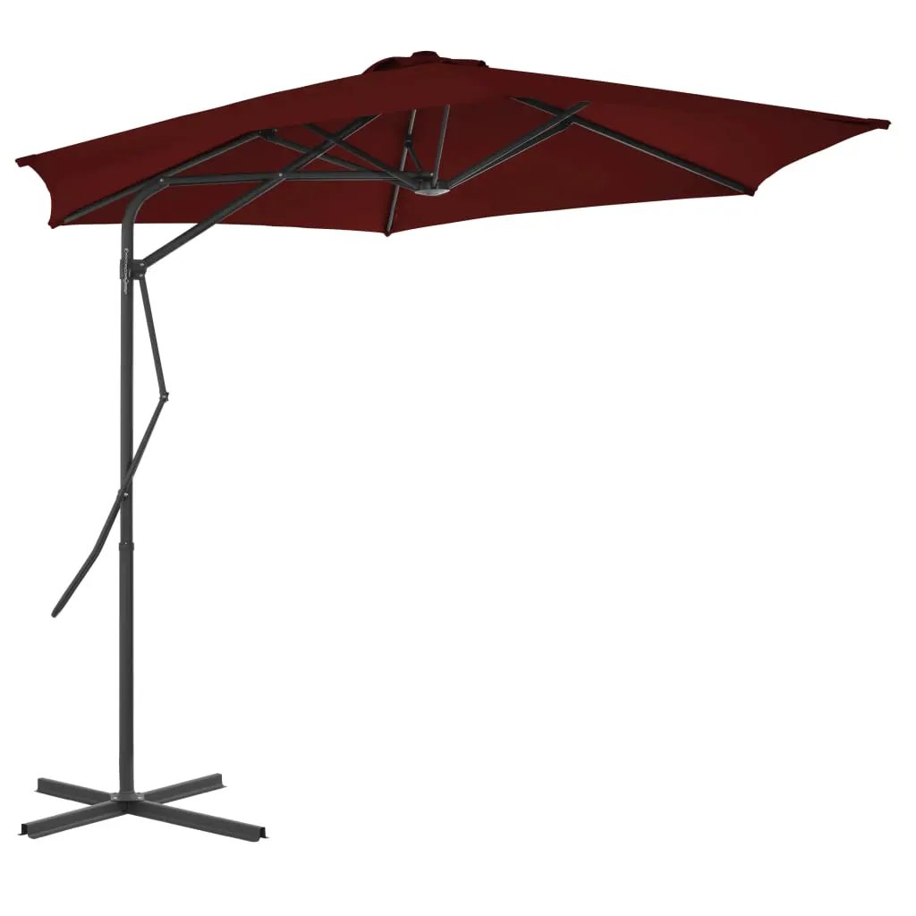 vidaXL vidaXL Garden Parasol with Steel Pole 300 cm Green - Parasol