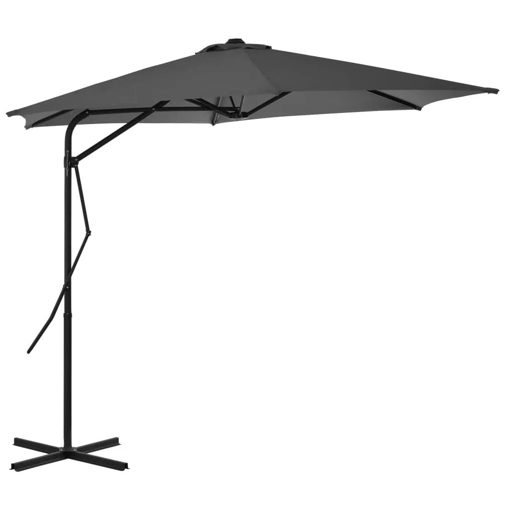 vidaXL vidaXL Garden Parasol with Steel Pole 300 cm Green - Parasol