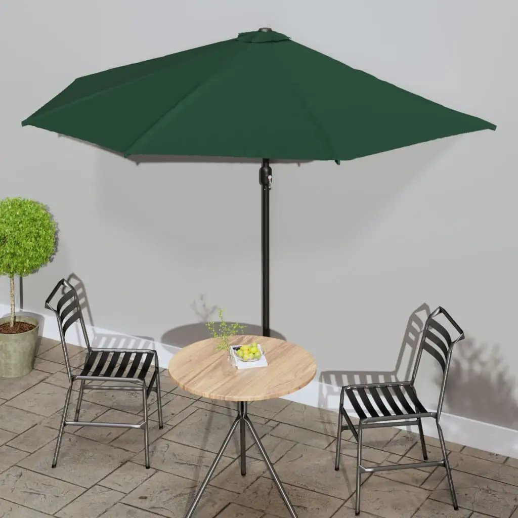 vidaXL vidaXL Garden Parasol with Aluminium Pole Sand 270x144 cm Half - Parasol