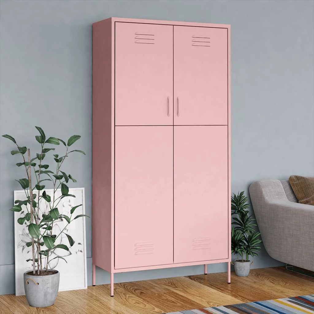 vidaXL vidaXL Wardrobe Orange 90x50x180 cm Steel - Wardrobe
