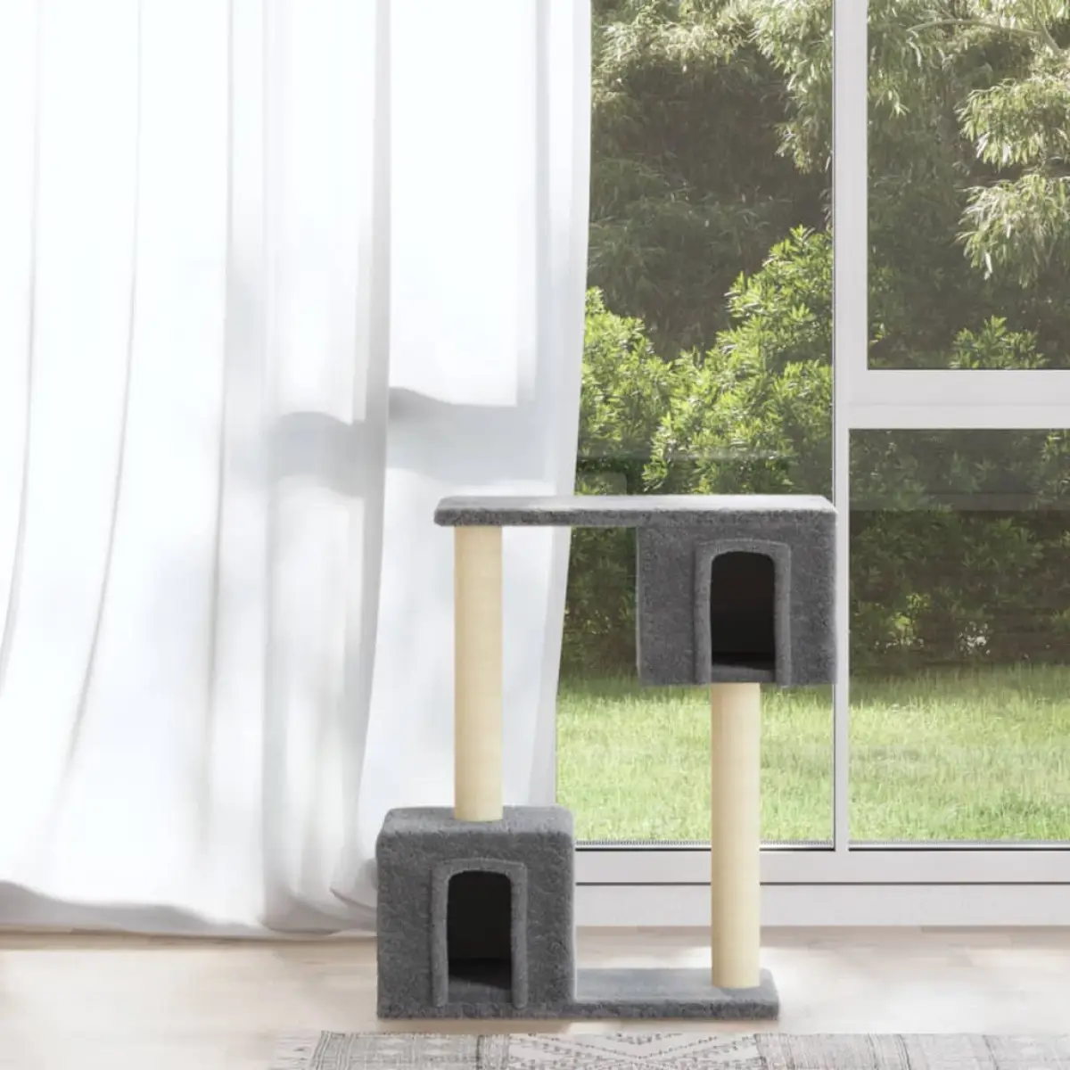 vidaXL vidaXL Cat Tree with Sisal Scratching Posts Cream 60 cm - Cat Tree