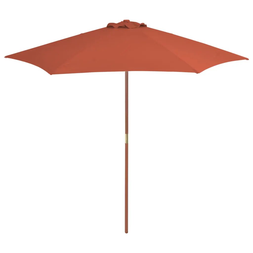 vidaXL vidaXL Garden Parasol 270x270 cm Wooden Pole Green - Parasol