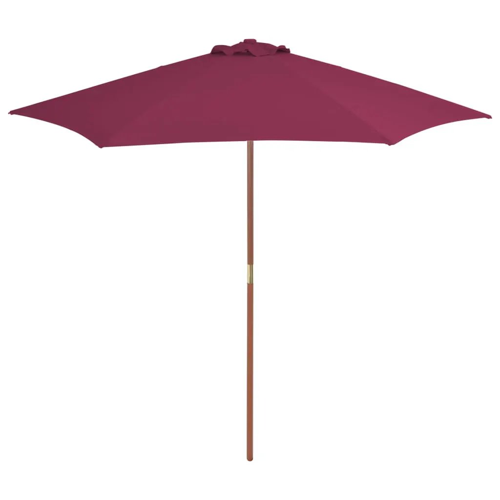 vidaXL vidaXL Garden Parasol 270x270 cm Wooden Pole Green - Parasol