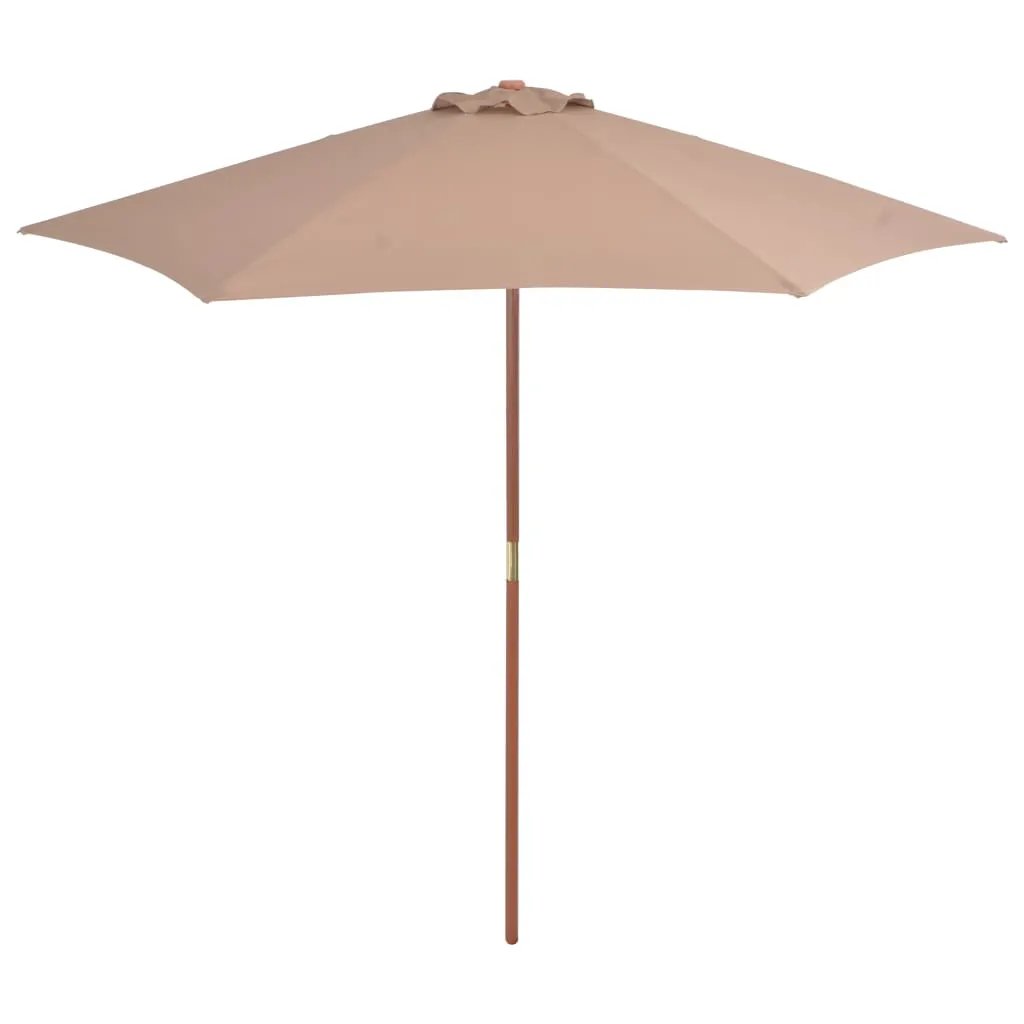 vidaXL vidaXL Garden Parasol 270x270 cm Wooden Pole Green - Parasol