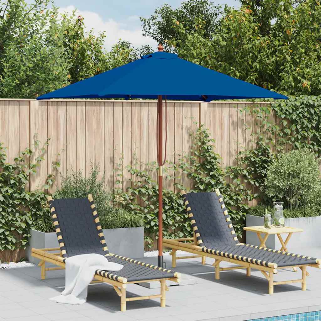 vidaXL vidaXL Garden Parasol with Wooden Pole 150x200 cm Sand - Parasol