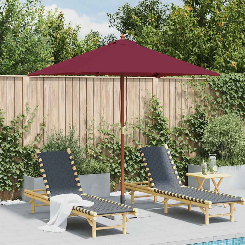 vidaXL vidaXL Garden Parasol with Wooden Pole 150x200 cm Sand - Parasol