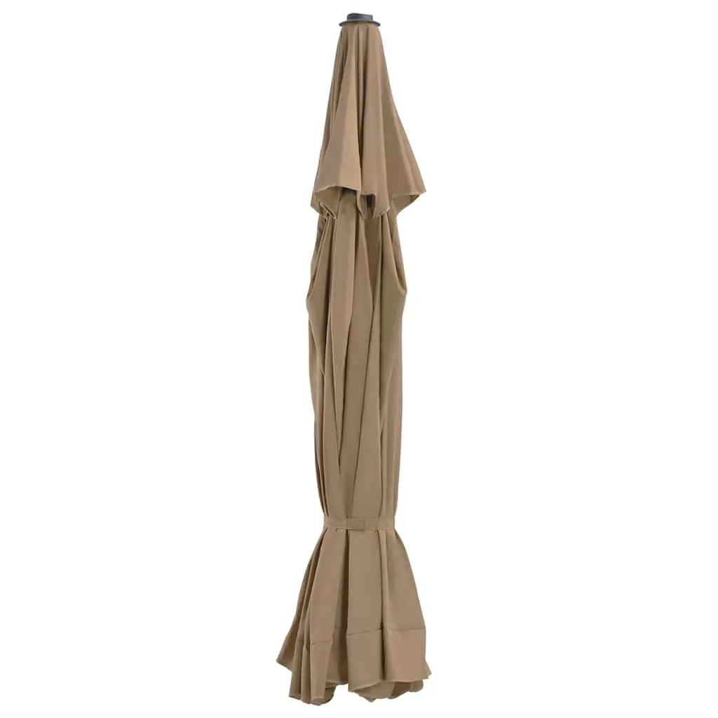 vidaXL vidaXL Replacement Fabric for Outdoor Parasol Taupe 515 cm - Parasol