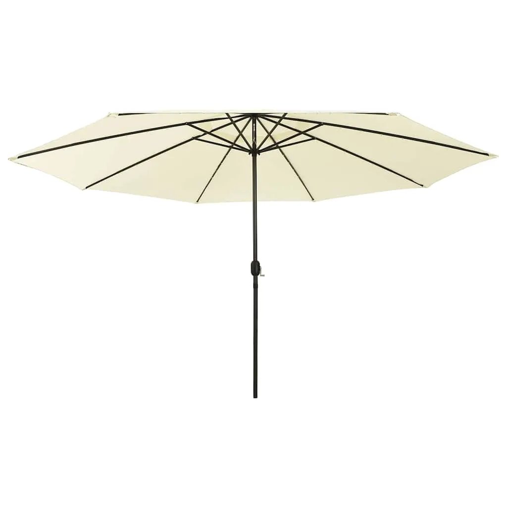 vidaXL vidaXL Garden Parasol with LED Lights 400 cm Sand - Parasol