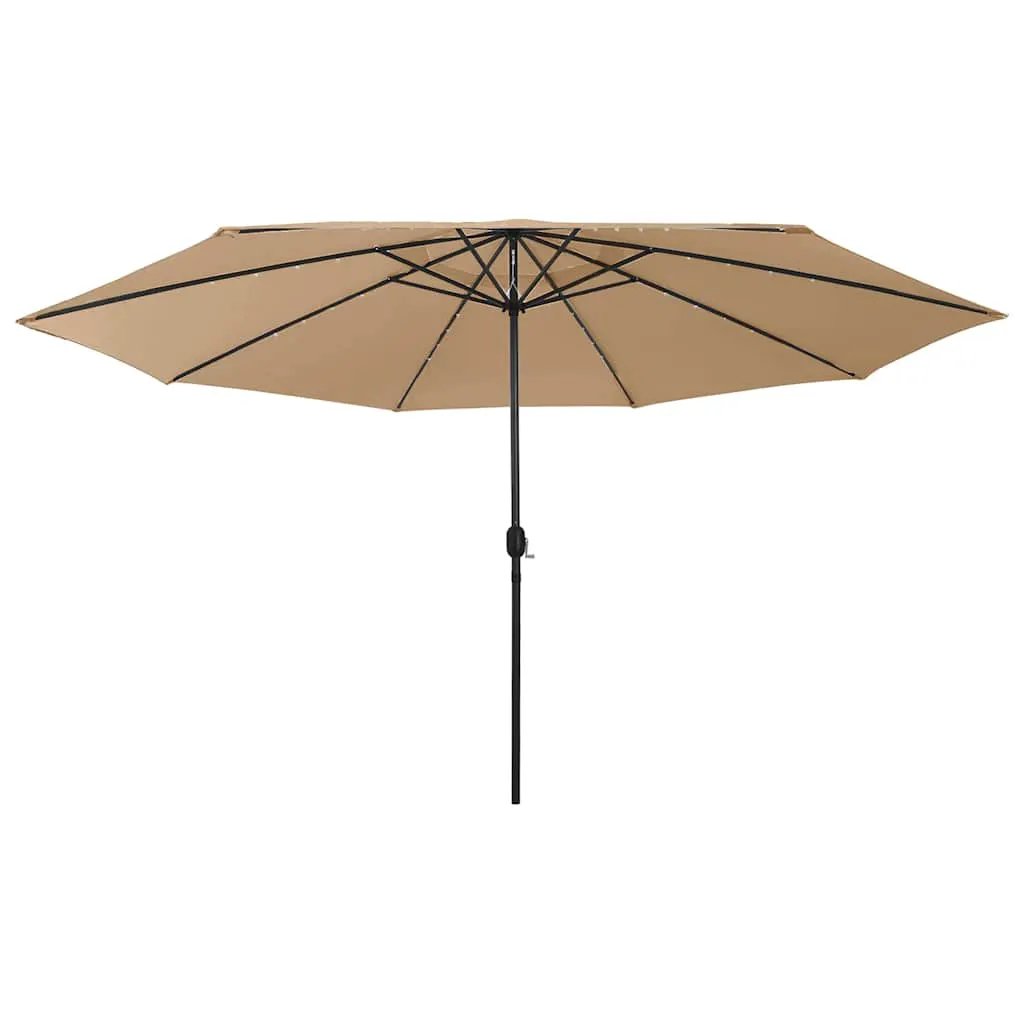 vidaXL vidaXL Garden Parasol with LED Lights 400 cm Sand - Parasol