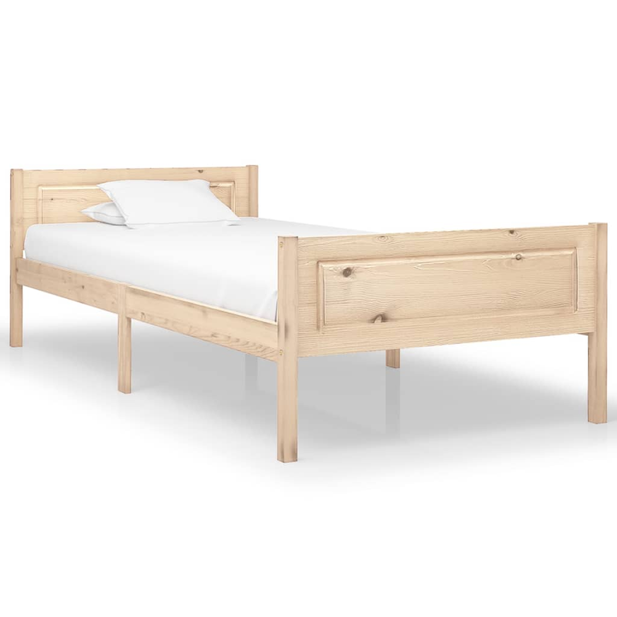 vidaXL Bed Frame | Natural wood | Solid pinewood, plywood | Single | Bed Frame - from vidaXL