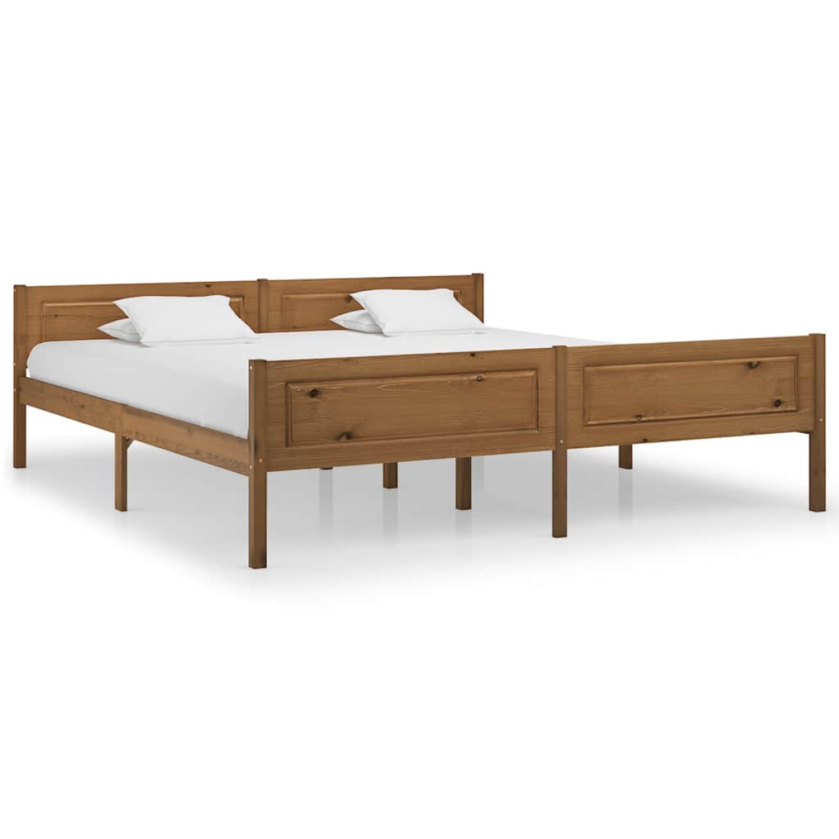 vidaXL Bed Frame | Natural wood | Solid pinewood, plywood | Single | Bed Frame - from vidaXL