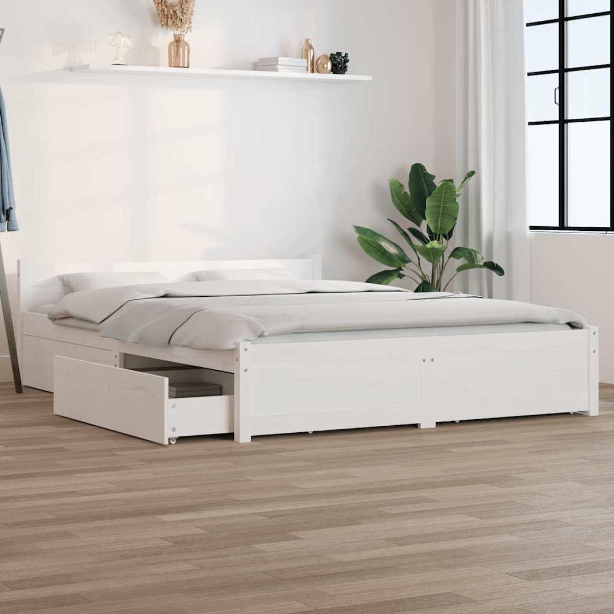 vidaXL Bed Frame without Mattress with Drawers Double - from vidaXL
