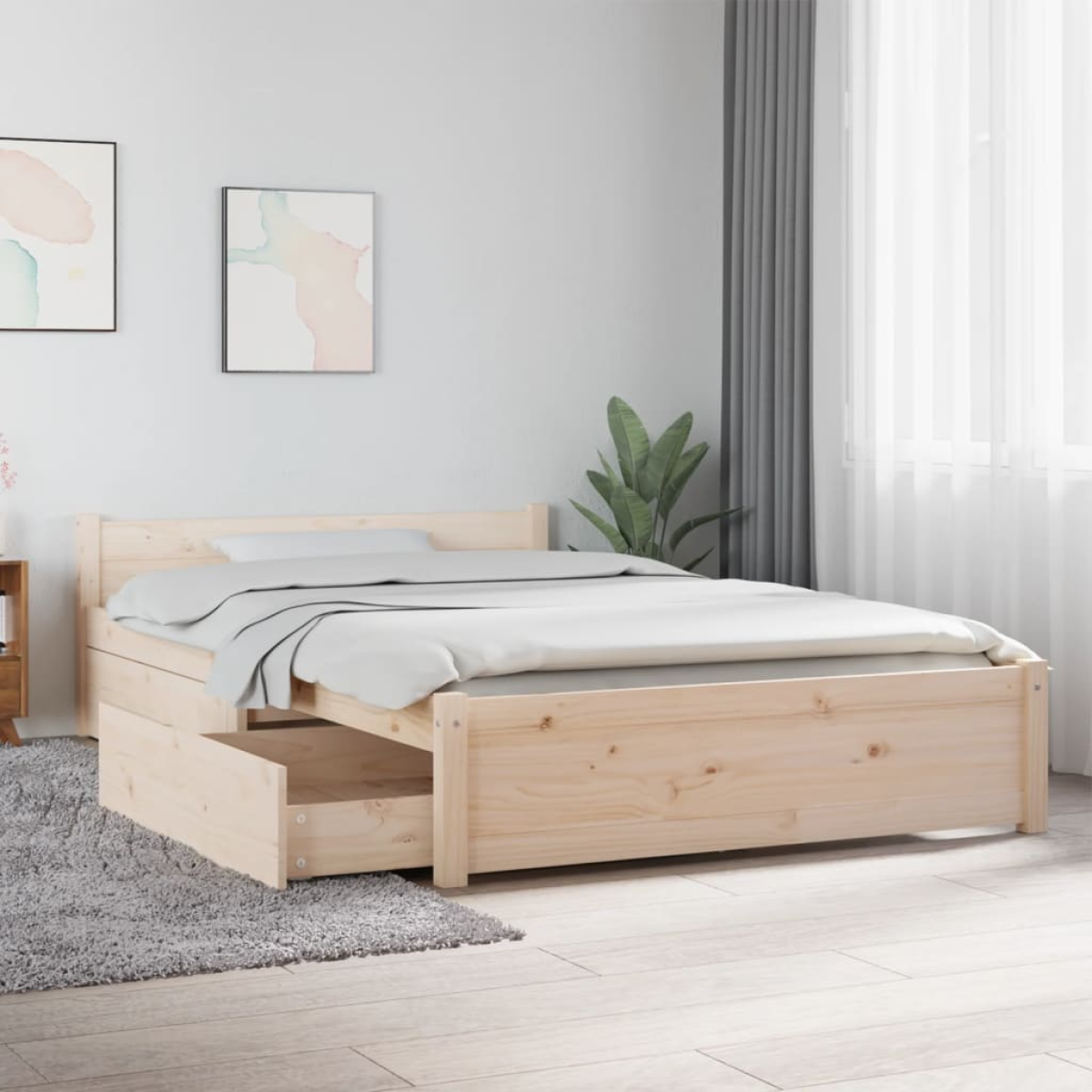 vidaXL Bed Frame without Mattress with Drawers Double - from vidaXL