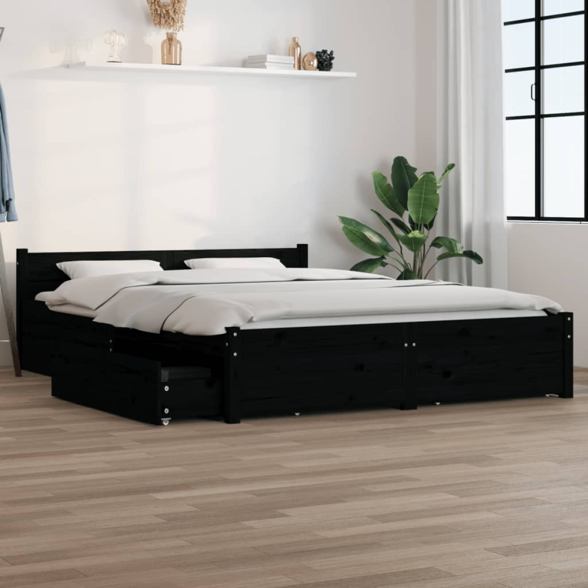 vidaXL Bed Frame without Mattress with Drawers Double - from vidaXL