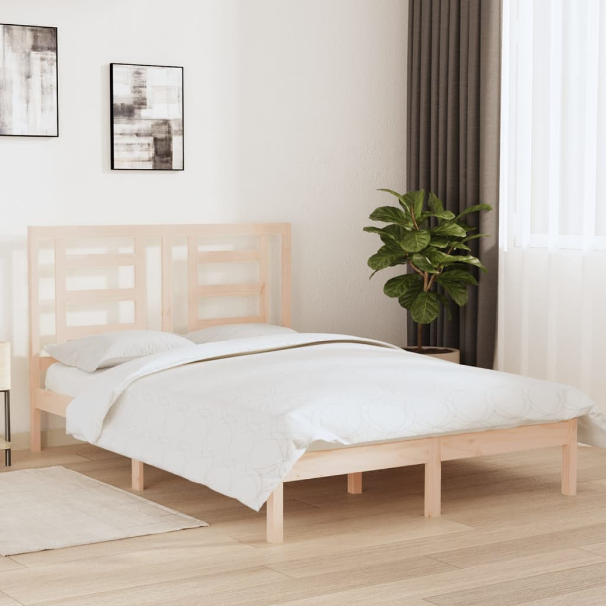 vidaXL Bed Frame without Mattress White 75x190 cm Small Single Solid Wood - from vidaXL