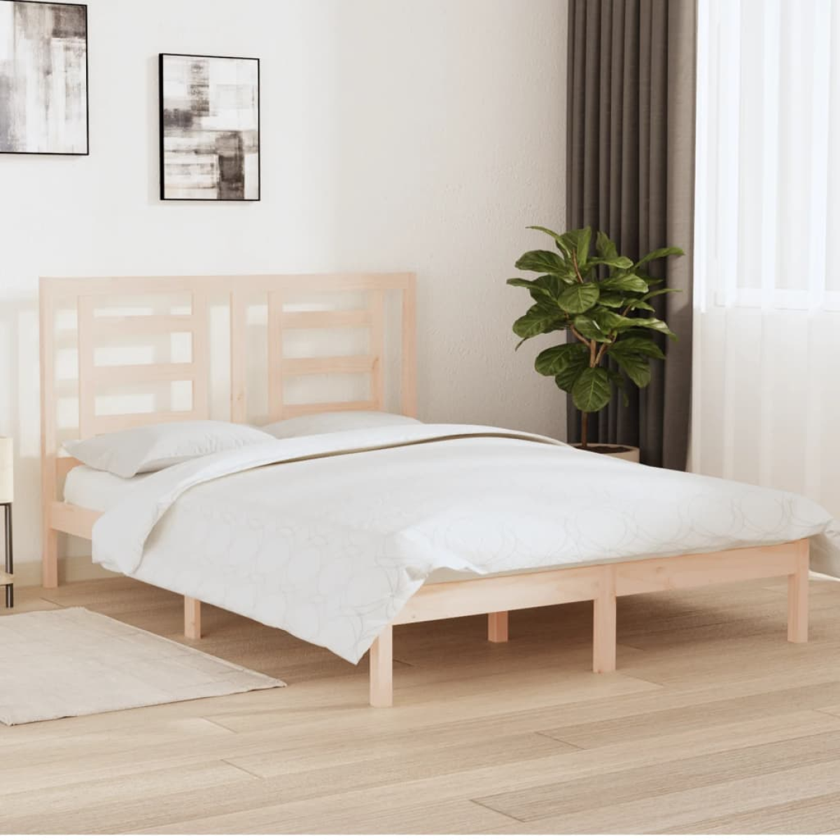 vidaXL Bed Frame without Mattress White 75x190 cm Small Single Solid Wood - from vidaXL