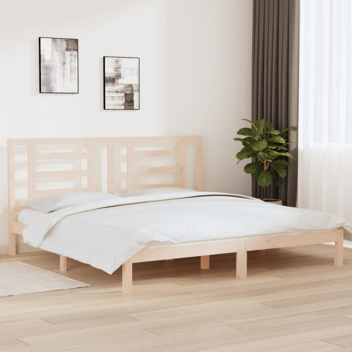 vidaXL Bed Frame without Mattress White 75x190 cm Small Single Solid Wood - from vidaXL